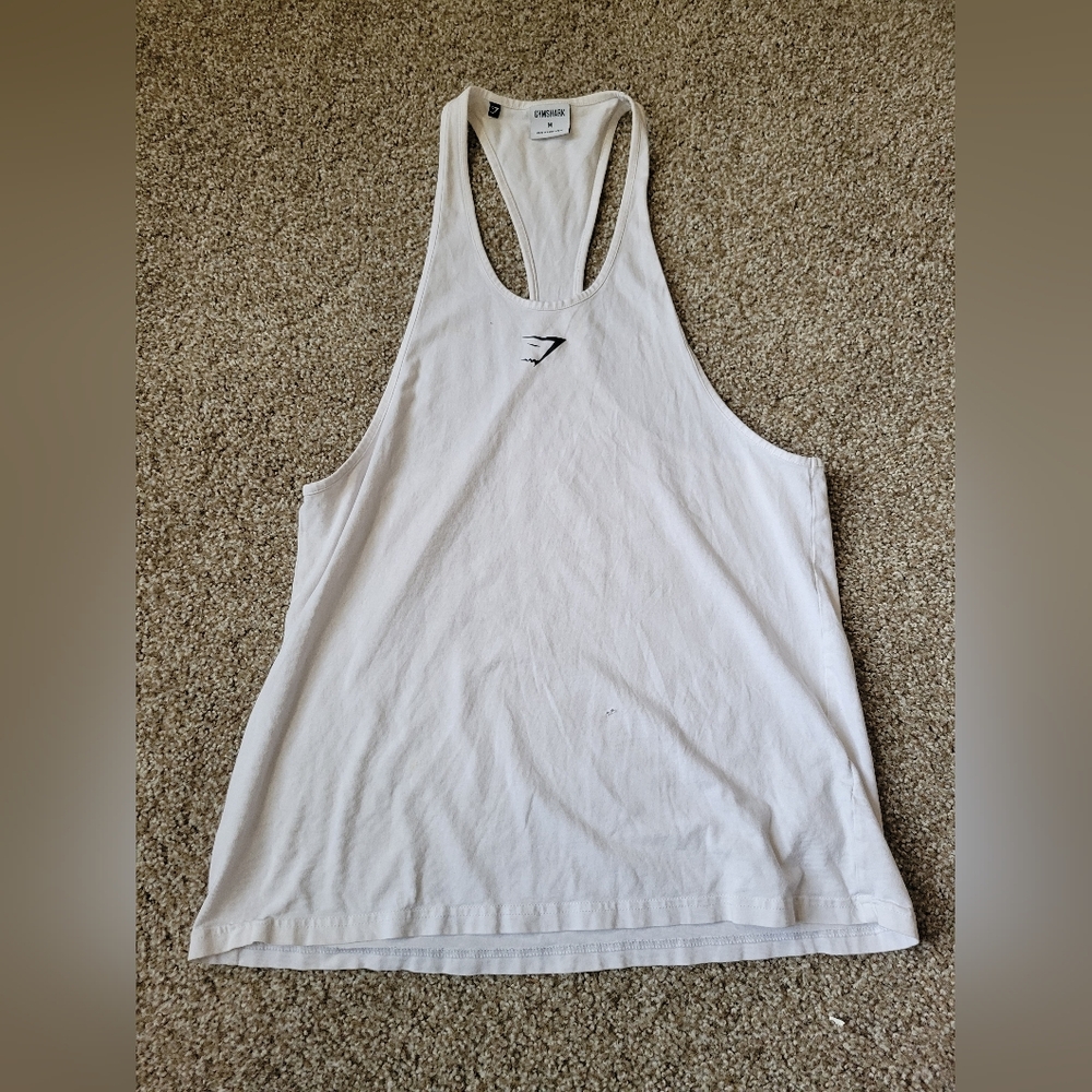 Gymshark Unisex Athletic White Tank Top - Picture 4 of 13